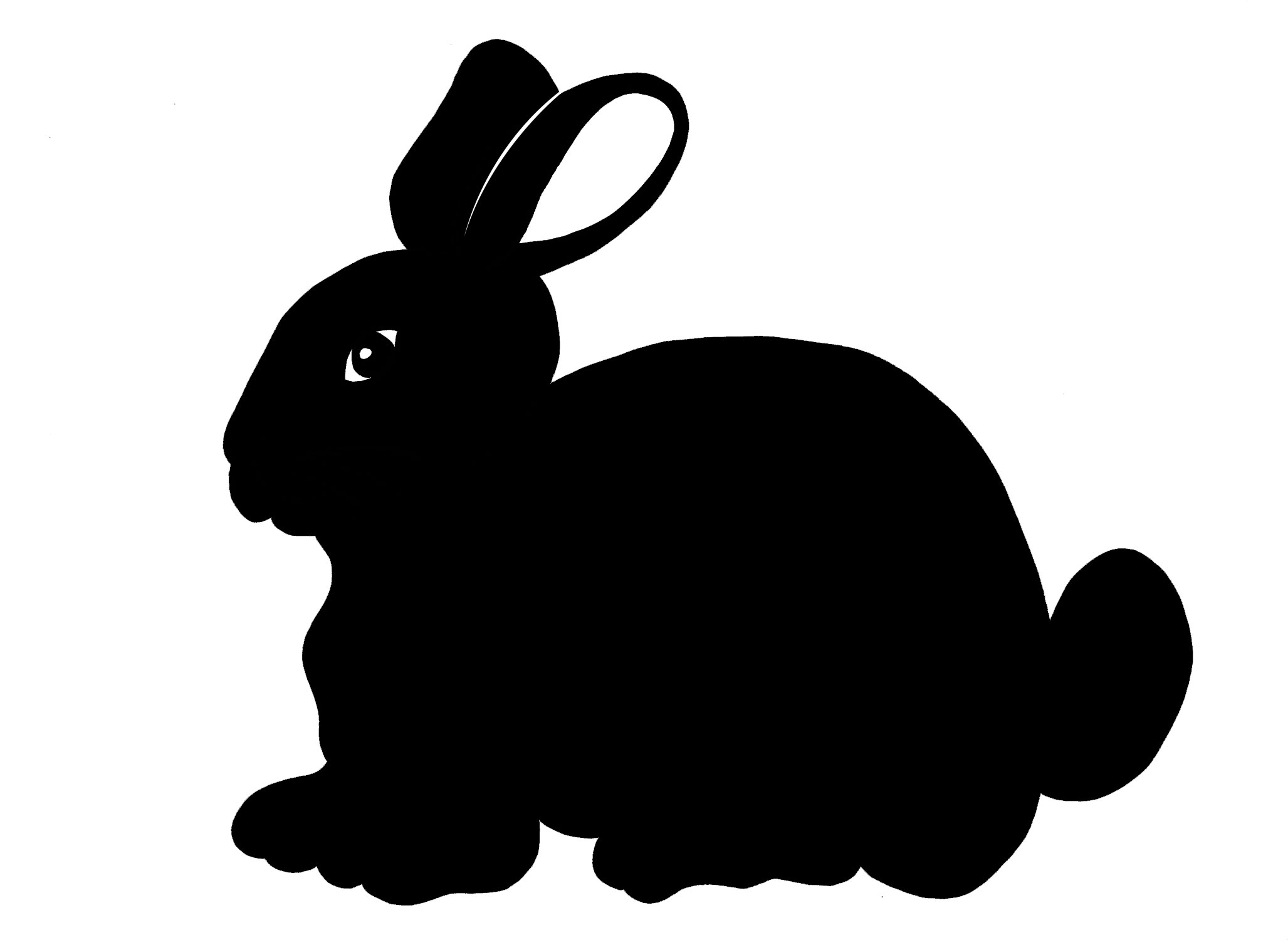 Silhouette Of Bunny Rabbit - ClipArt Best