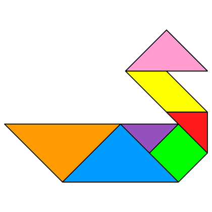 Tangram Duck - Tangram solution #73 - Providing teachers and ...