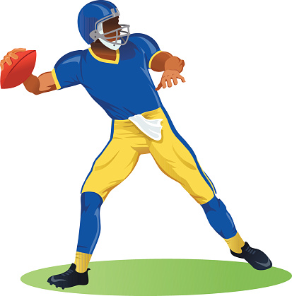 Throwing Football Clip Art, Vector Images & Illustrations