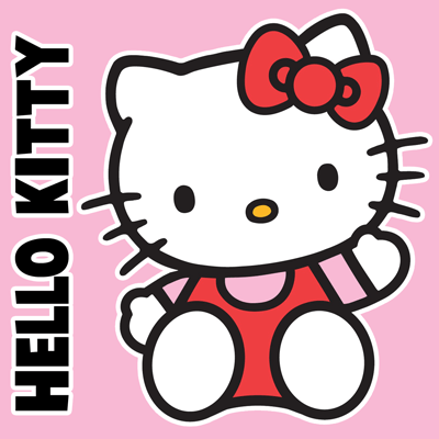 How to Draw Hello Kitty Sitting with Simple Steps for Kids - How ...