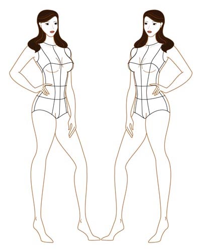 Female Body Outline Template ClipArt Best