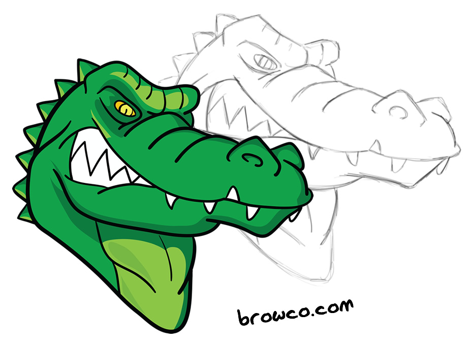 Custom Alligator Cartoon | BrowCo