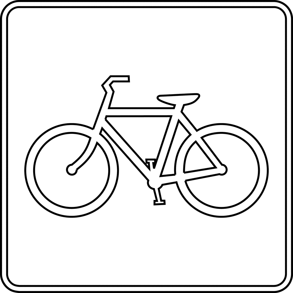 Трафарет для раскрашивания велосипед