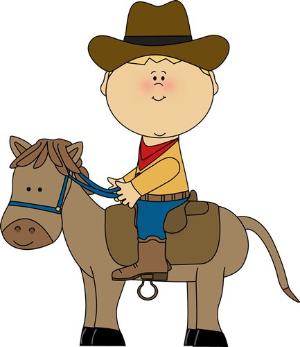 Free clipart boy riding on horse