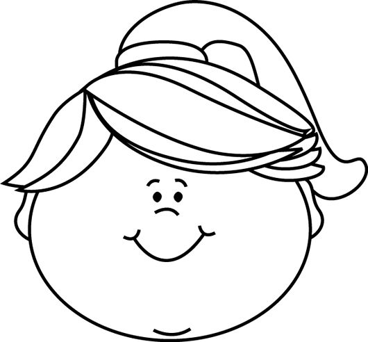 Happy clipart black and white