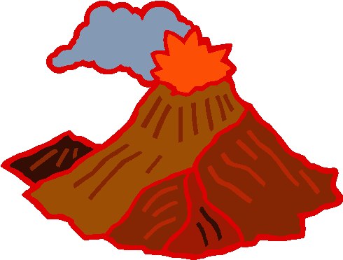 Clipart volcano pictures