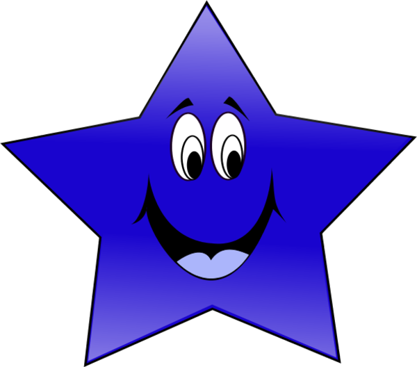 Star clipart with face