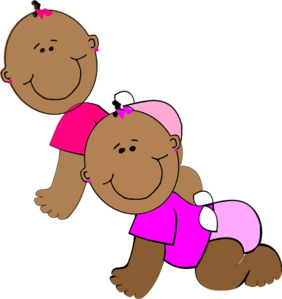 Twin Girls Clip Art - vector clip art online, royalty ...