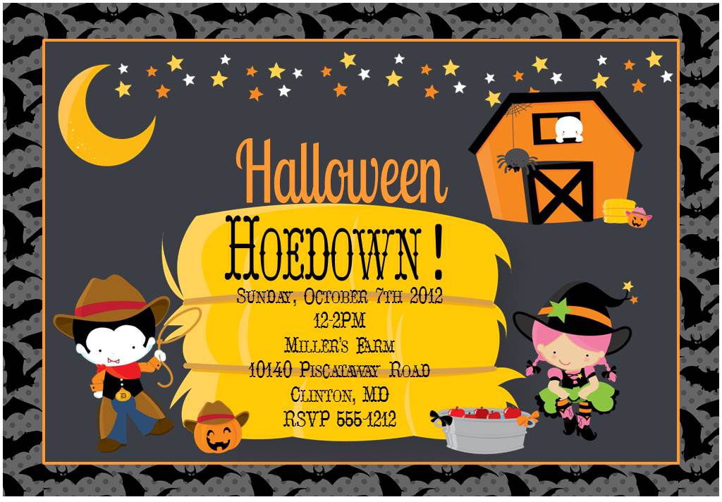 Halloween Hoedown Invitation 600x417 Halloween Hoedown!