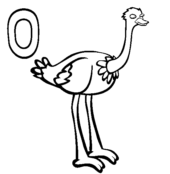 Ostrich Coloring Page - Free Clipart Images