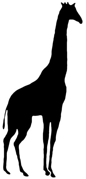 Giraffe Head Silhouette Clip Art - Free Clipart Images