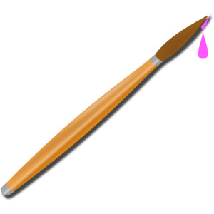 Pink Paintbrush clip art - Polyvore
