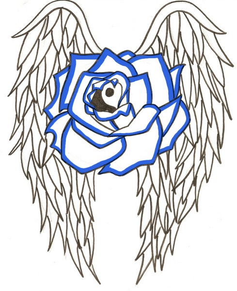 Cool Rose Designs Draw Rose wings tattoo design | Design images