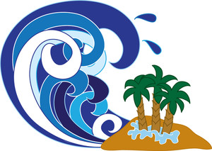 Tropical beach clipart clip art