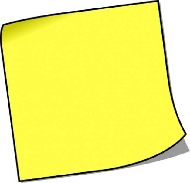 Post it note clipart