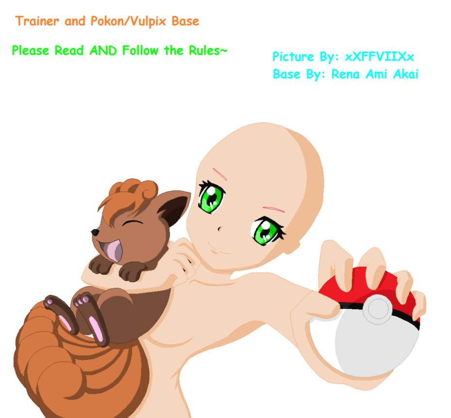 Trainer and Rokon/Vulpix Base #042 by renaxakai on DeviantArt