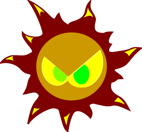 Angry Sun clip art - vector clip art online, royalty free & public ...