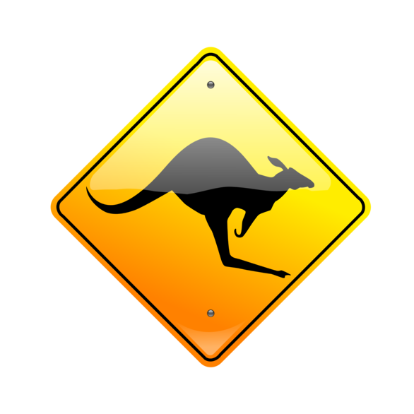 Public Domain Clip Art Image | Kangaroo Sign | ID: 13534161614712 ...