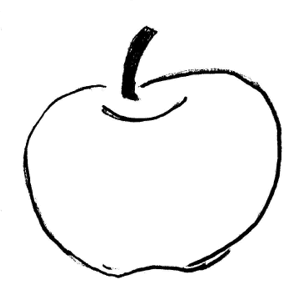 21+ Apple Clipart Images Black And White Pics