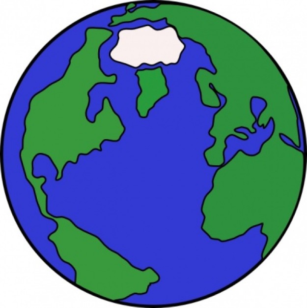 North pole globe clipart