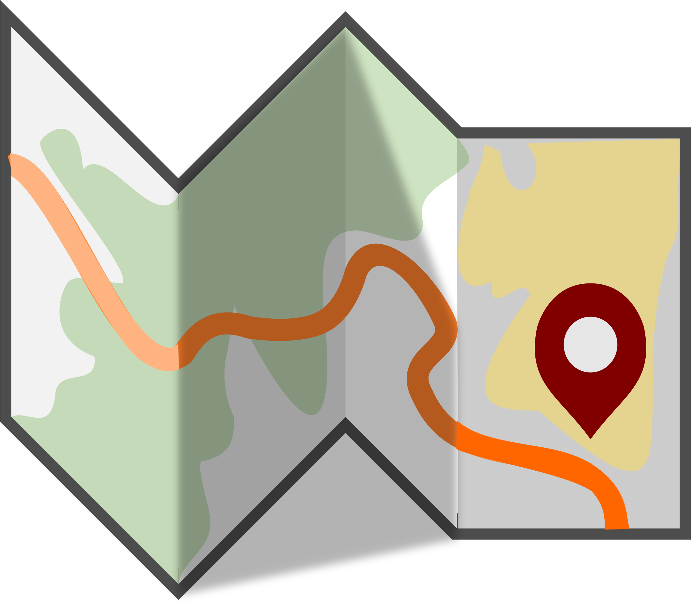 Clipart - folded map