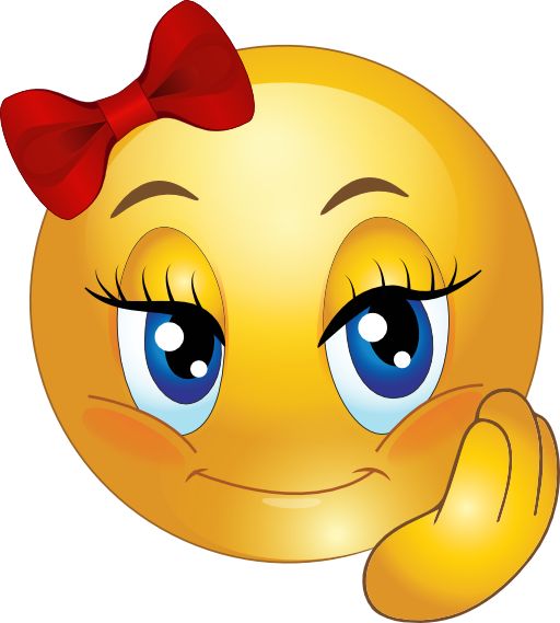 clipart shy face image