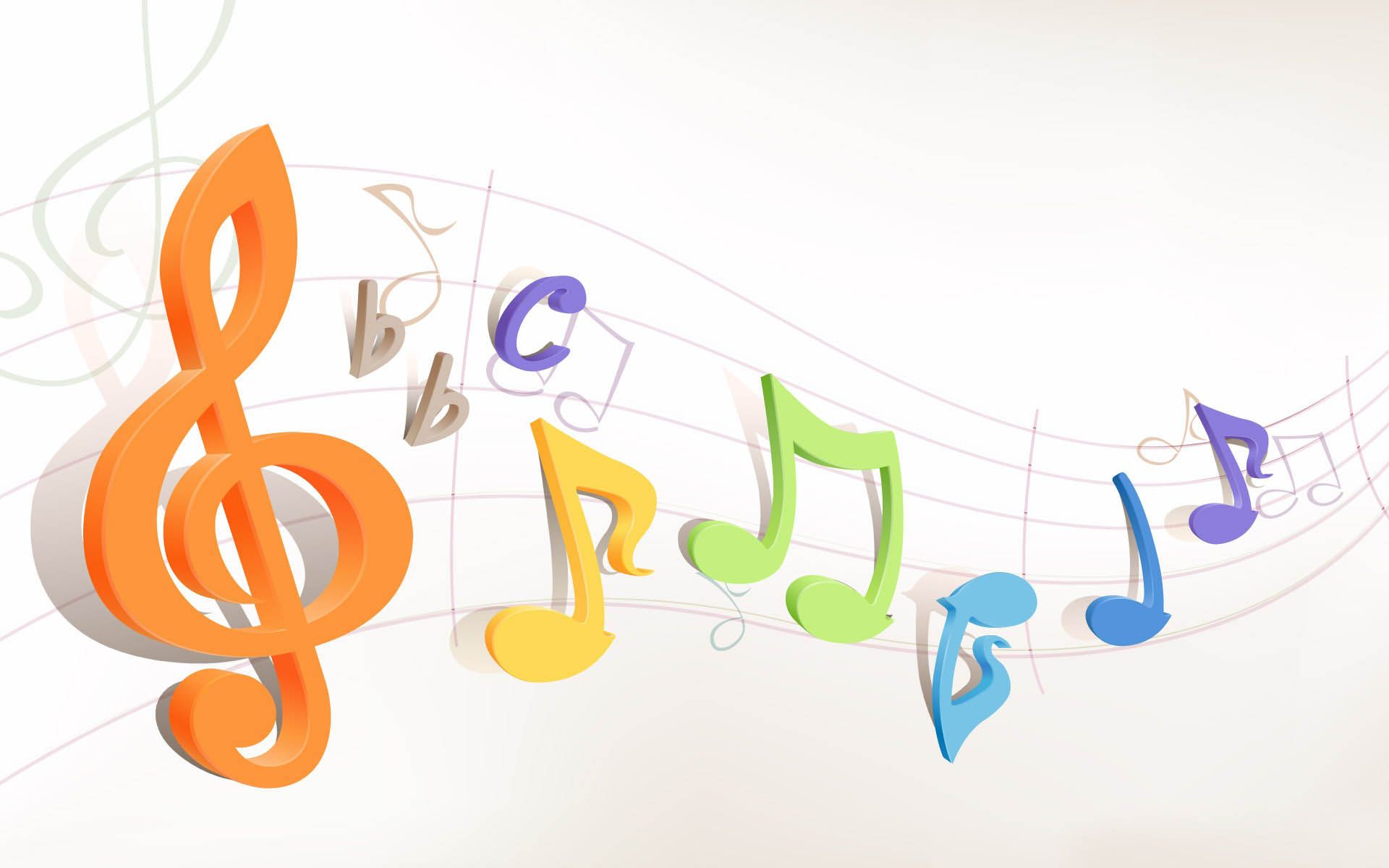 Colorful Music Desktop Clipart