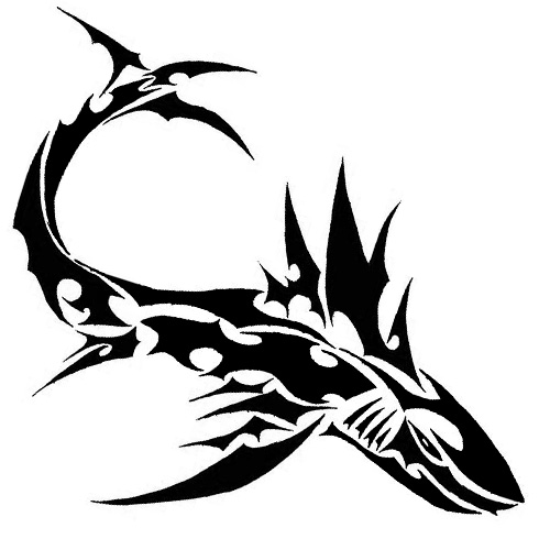 15 Awesome Tribal Shark Tattoos | Only Tribal