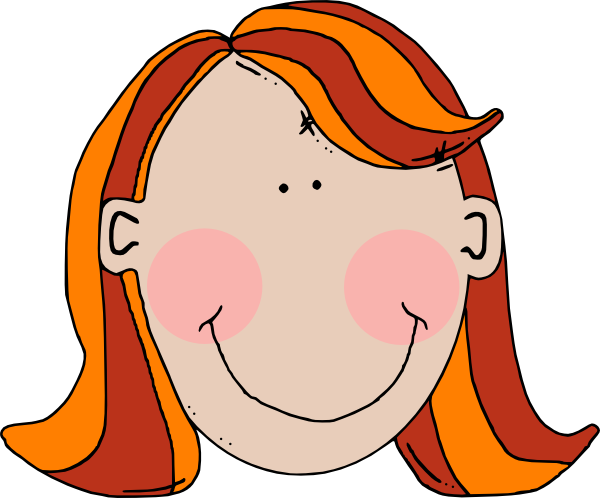 Teenage Girl Cartoon Face Clip Art - vector clip art ...