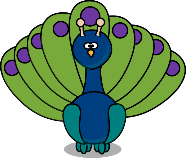 Cartoon peacock clipart - Clipartix