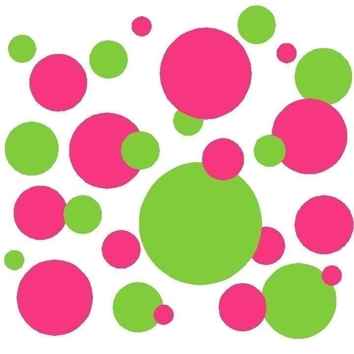 Lime green polka dot clipart