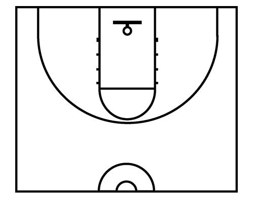 Outline Basketball Court ClipArt Best