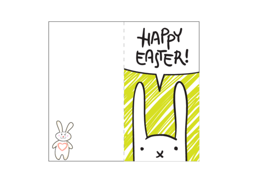 Loving Bunny Easter Card Printable - KidsPressMagazine.com