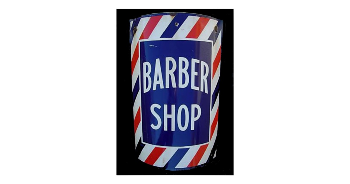 vintage barber shop sign poster | Zazzle