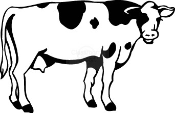 Cow clipart for kids