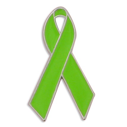 Lime Green Ribbon Pin | Awareness Ribbon Pins | PinMart | PinMart