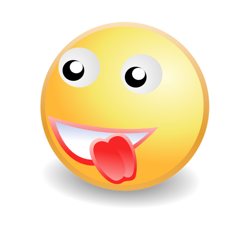 Tongue out smiley face icon vector image | Public domain vectors