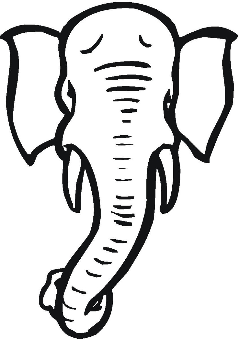 Elephant clip art black and white free clipart 6 - Clipartix