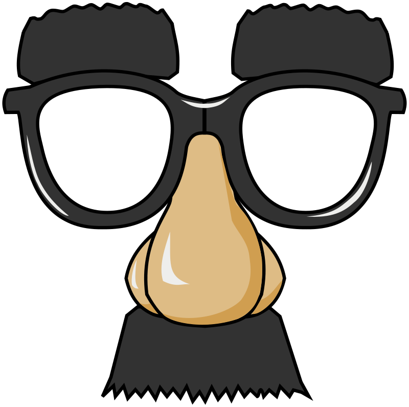 Goofy glasses clipart