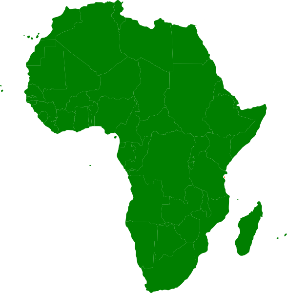 Montessori Africa Continent Map Clip Art - vector ...