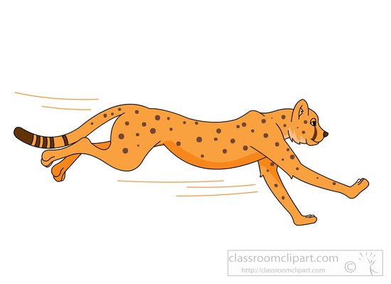 Clipart cheetah running