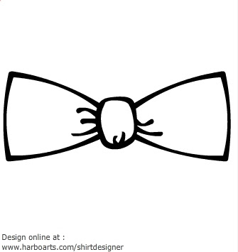 Black and white bow tie clipart