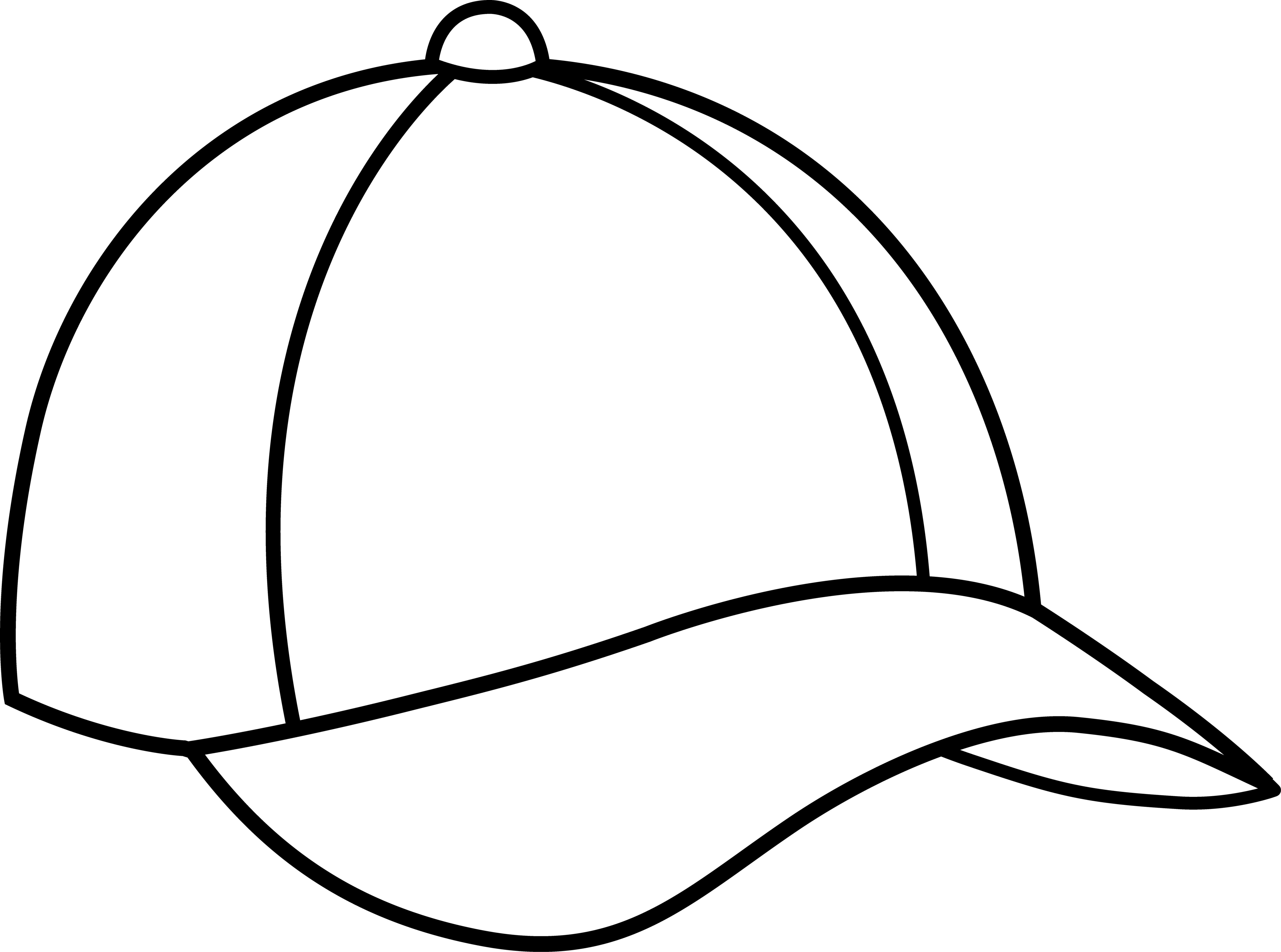 Baseball Cap Design Template Line Art Free Clip Clipart - Free to ...