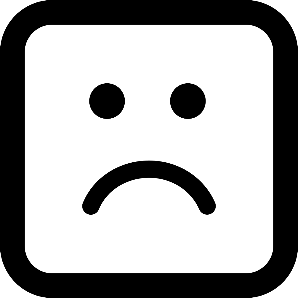 Sad Face In Rounded Square Svg Png Icon Free Download (#50828 ...