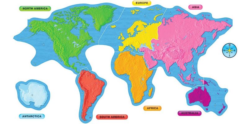 Colored World Map - ClipArt Best