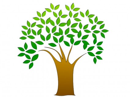 Free clipart tree with roots