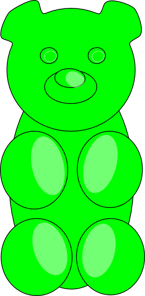 Gummy Bear Outline Clip Art - vector clip art online ...