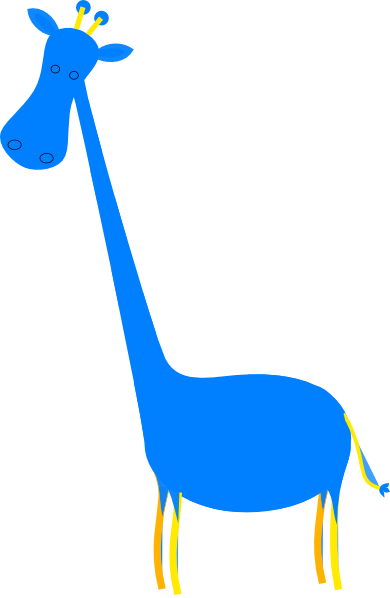 Blue Giraffe Clip Art - vector clip art online ...