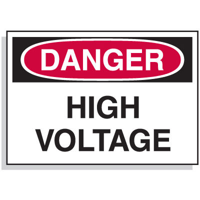 Lockout Hazard Warning Labels- High Voltage | Seton