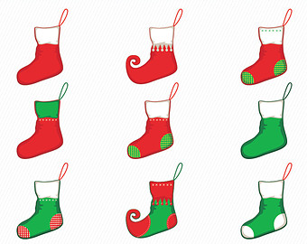 Stocking clipart | Etsy